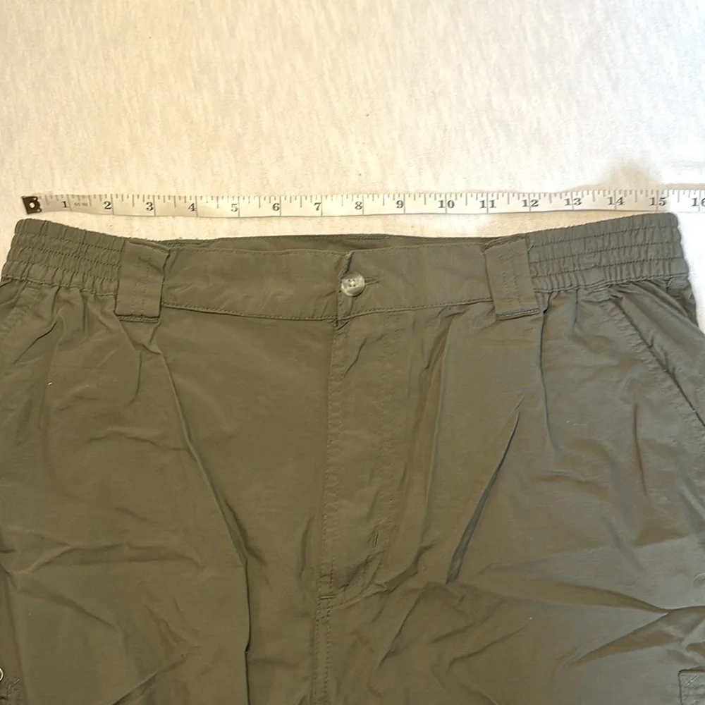 Columbia Nylon GRT Convertible Cargo Pants  Packable Windbreaker Green Mens Med